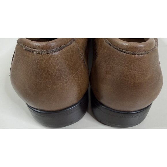 Giorgio Brutini Men Sz 10.5 Tan Brown Neutral Leather Slip On Loafer GUC